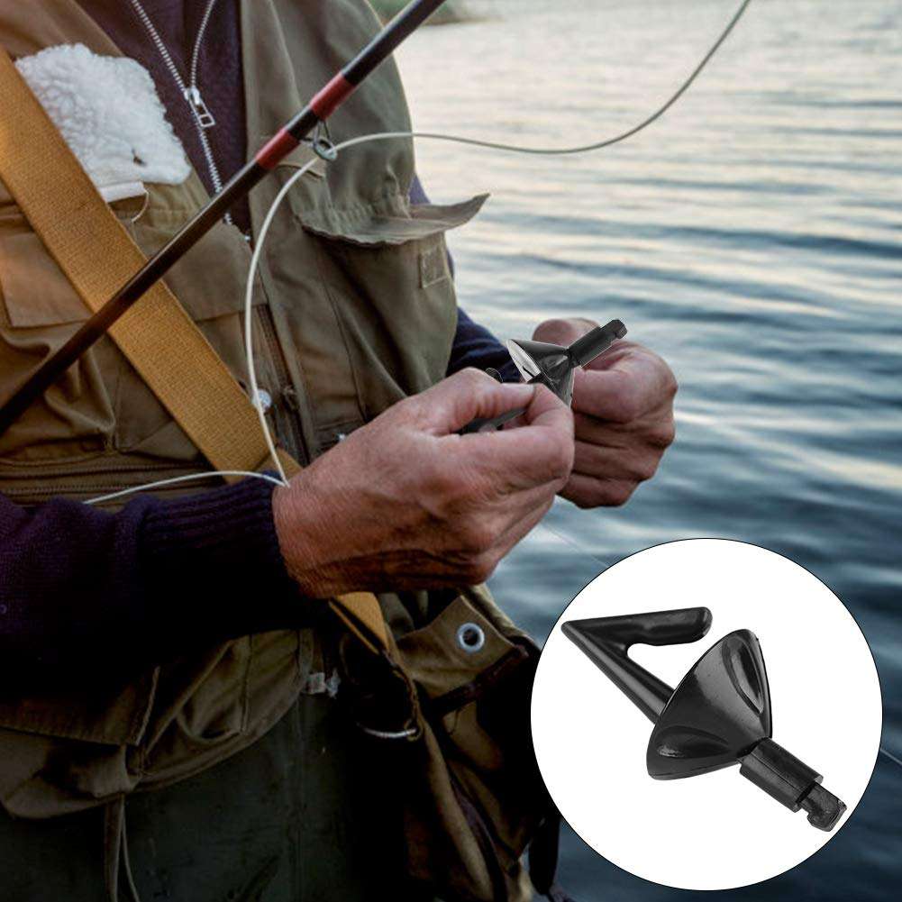 Alomejor 20Pcs Cone Fishing Tackle Rig Tubes Terminal Cone Fishing Clip with Black Heat Shrink Pipe 5