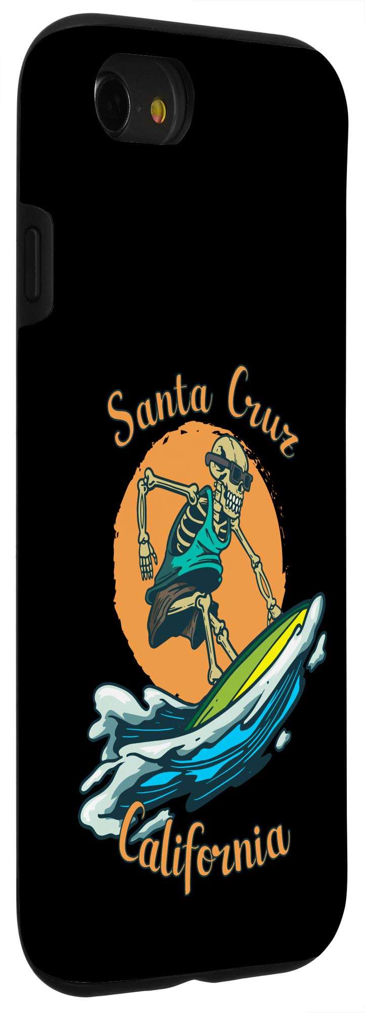 iPhone SE (2020) / 7 / 8 Surfer Sketeton Surfboard Santa Cruz California Retro Case 3
