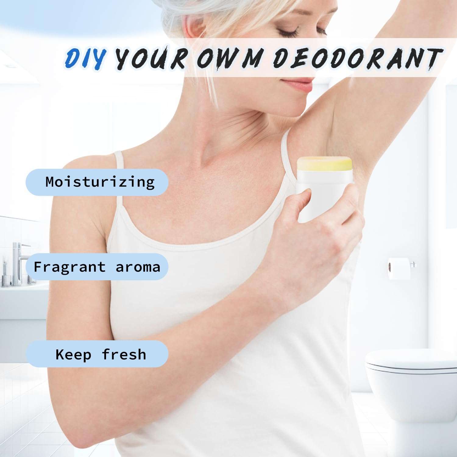 DynnnDy 15 Pcs 50g/1.7oz White Oval Plastic Deodorant Containers Refillable Oval Shaped Lip Balm Tubes Top-fill Lotion Stick Bottles for Homemade Chapstick Crayon Lipsrtick Moisturizer 5