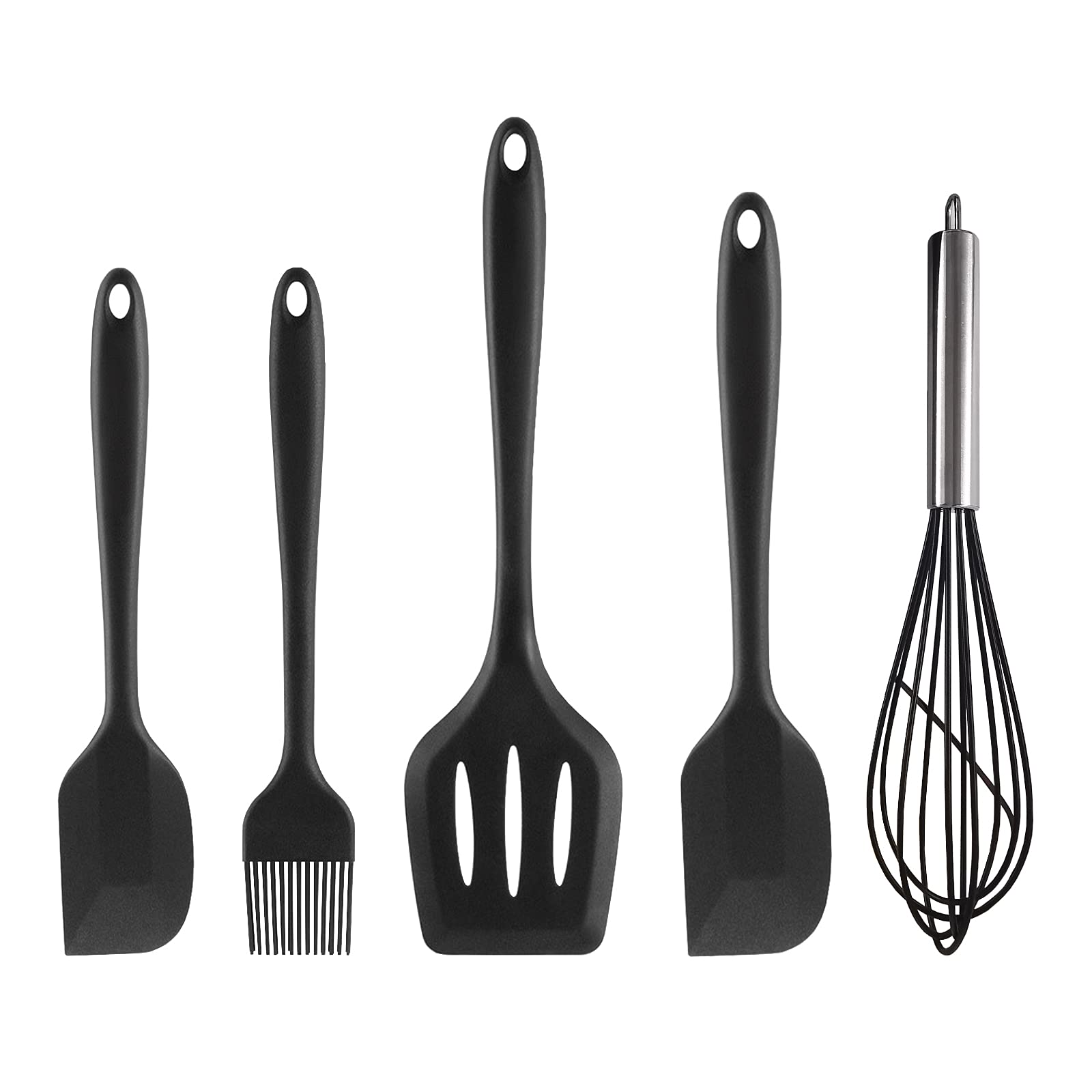 Kitchen Utensils Set 5 PCS Heat Resistant Non-stick Silicone Kitchen Set