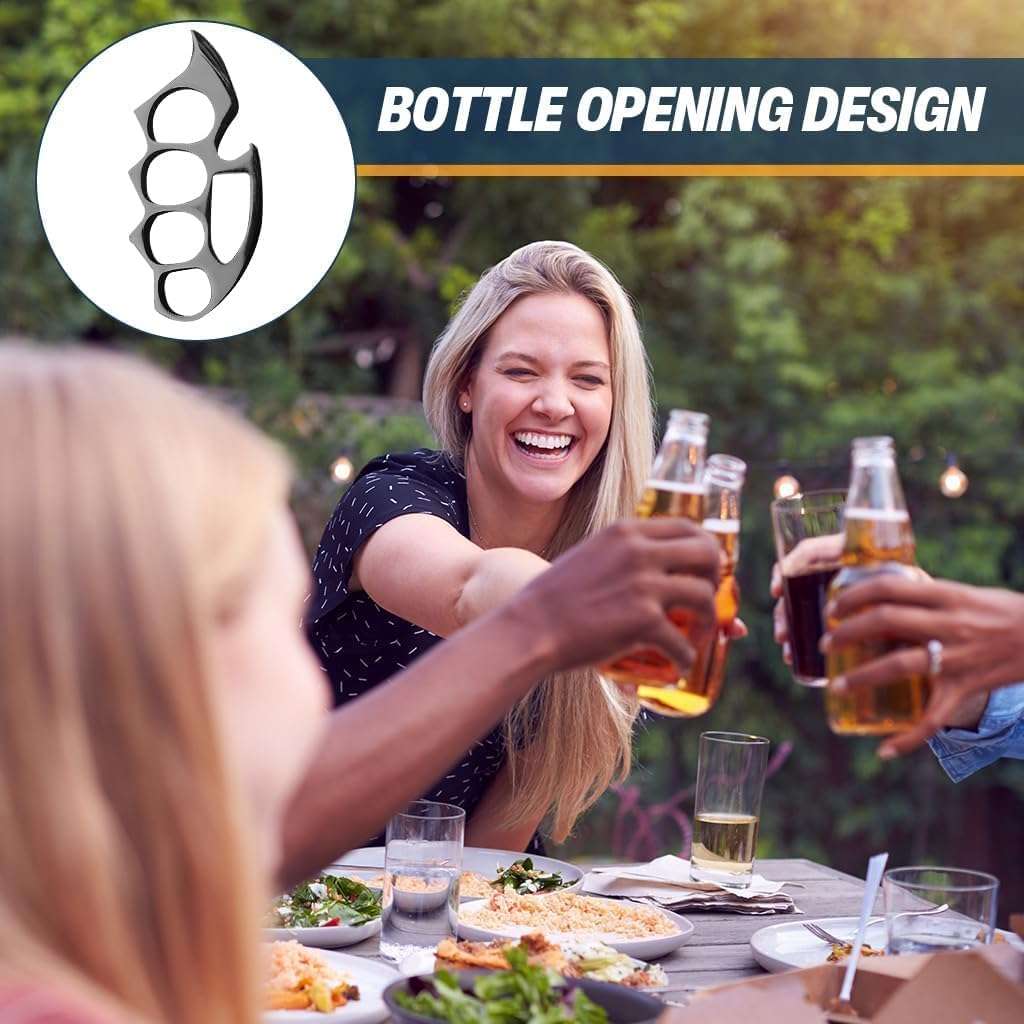 Stainless Steel Bottle Cap Opener - Compact & Lightweight Tool, Cool Gadgets for Men Daily Life, Home, Bar, Kitchen & Travel Camping Tools, Rust-Resistant, Easy to Use (Black) 6