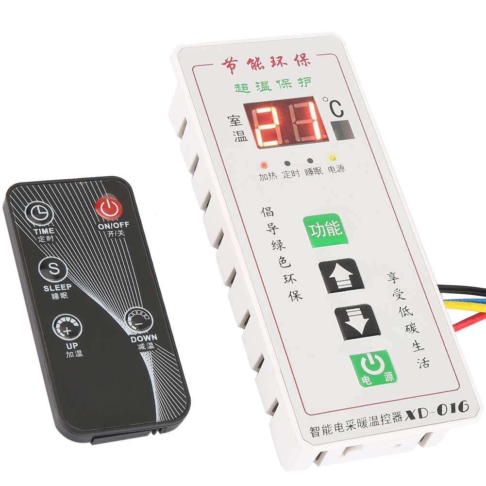 April Gift Digital Thermostat Controller Temperature Controller Simple Operation Compact Size Office for Room(XD016 White) 6