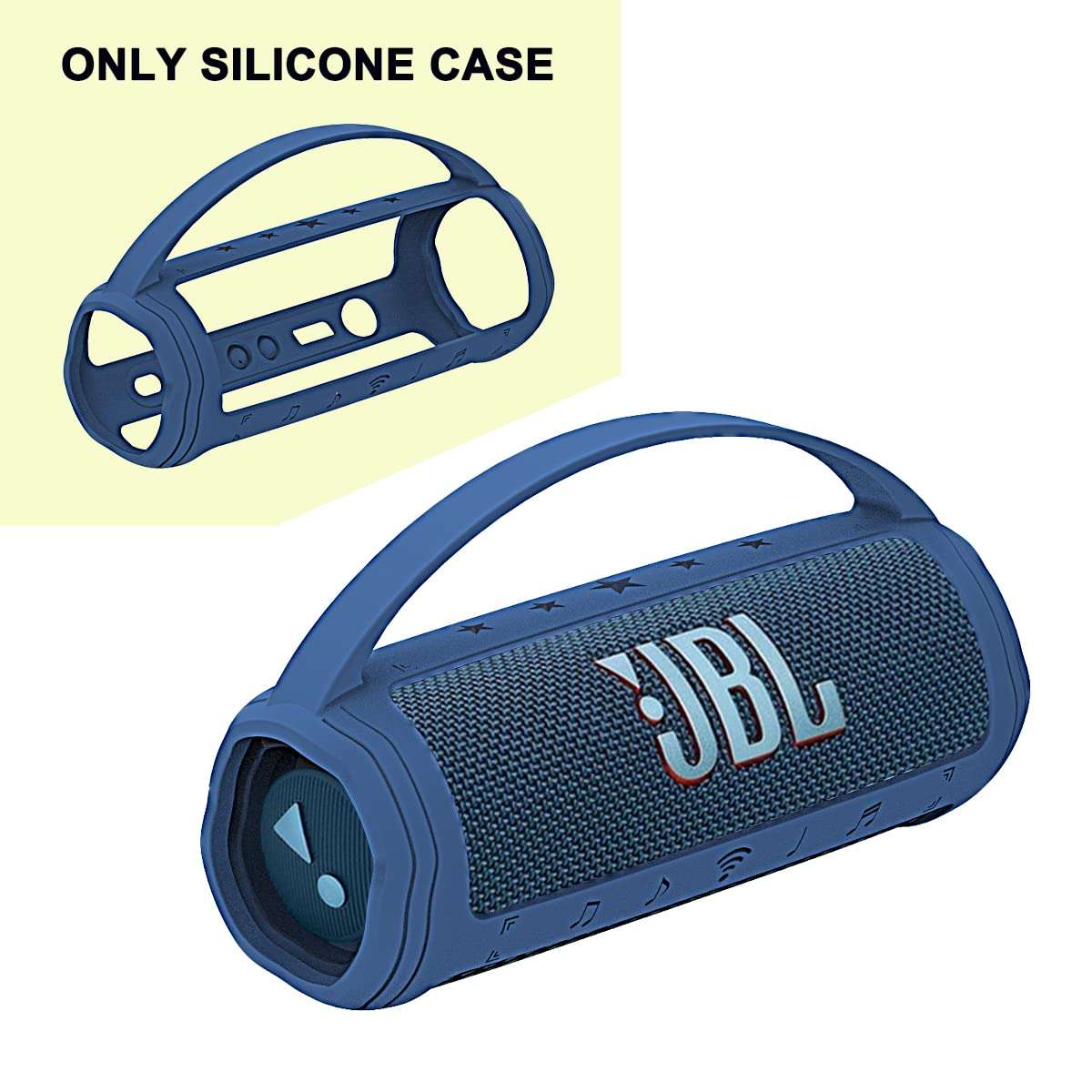 Silicone Cover Case for JBL Flip 6 Portable Bluetooth Speaker, Protective Carrying Case for JBL Flip 6 Speaker Accessories (Only Case) (Blue Case) 3