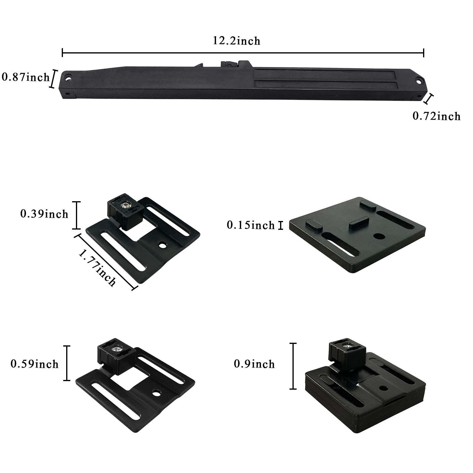 2PCS Barn Door Soft Close Mechanism Spring Buffer Damper Upgraded Hole-Free Version Sliding Barn Door Hardware for Door Weight 70-160 Pounds Adjustable Door Stoppers, Actuator Spacers Included 3