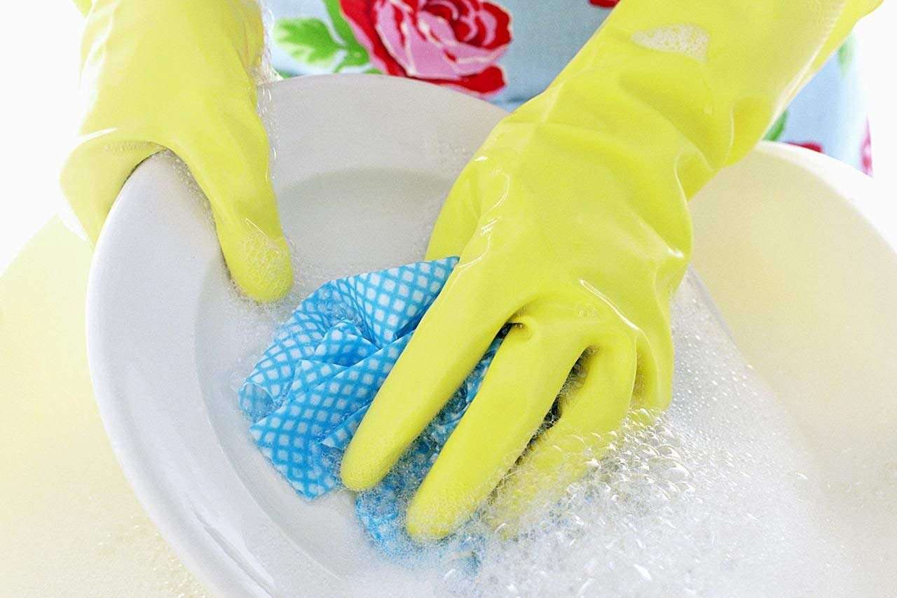 shree sai Reusable Rubber Hand Gloves for Cleaning (Colour May Vary) - Pack of 3 4