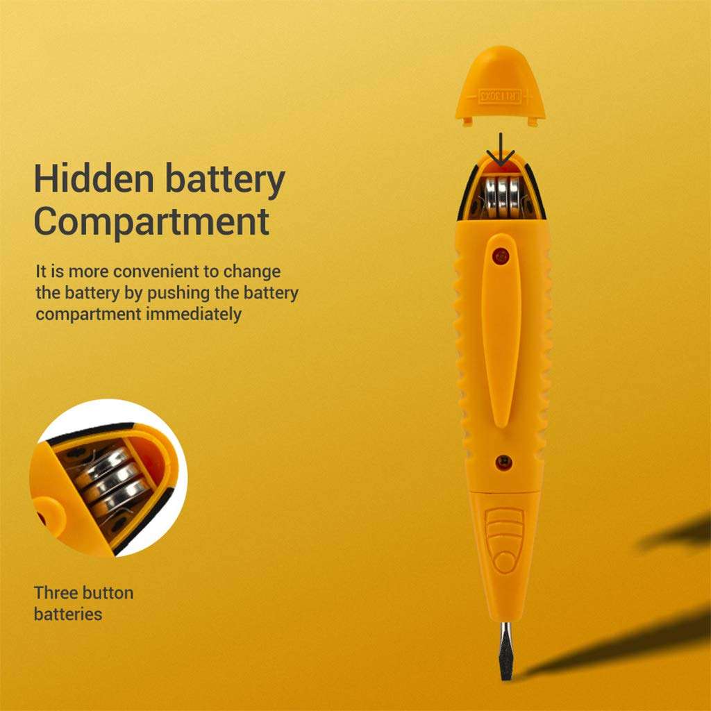 Chuiouy Contact Tester Pen 12-250V AC Voltage Detectors Tester Meter Electric Volt Current Tester 6