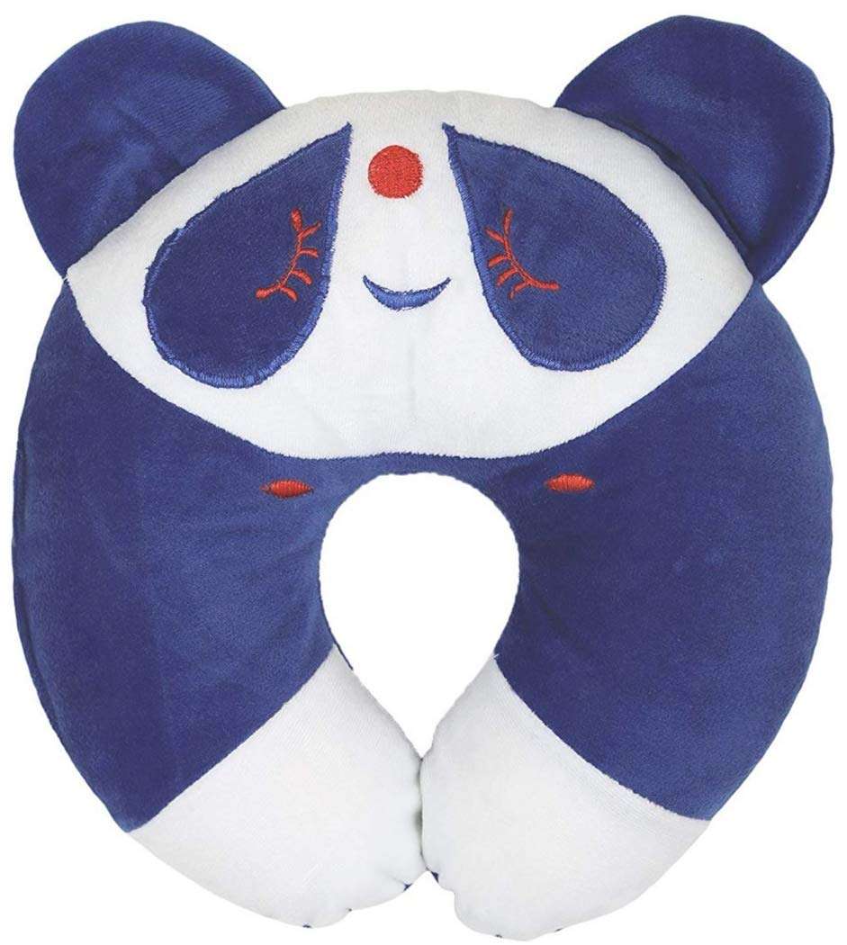 Baby Desire Soft Neck Support Pillow for Head Shaping (0-9 Months Age Group) White & Blue Pack of 1 3