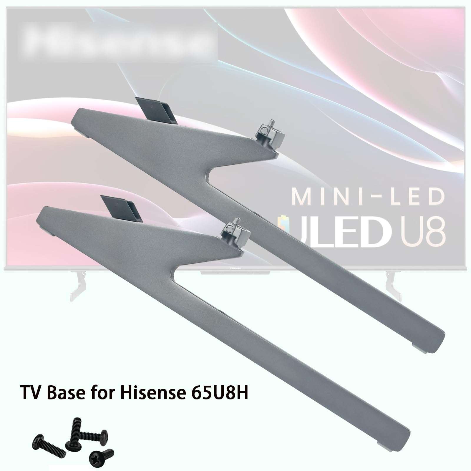 Replacement TV Base Stand, Fit for Hisense Mini-LED Smart TV 65U8H 65U8HQTUK 3
