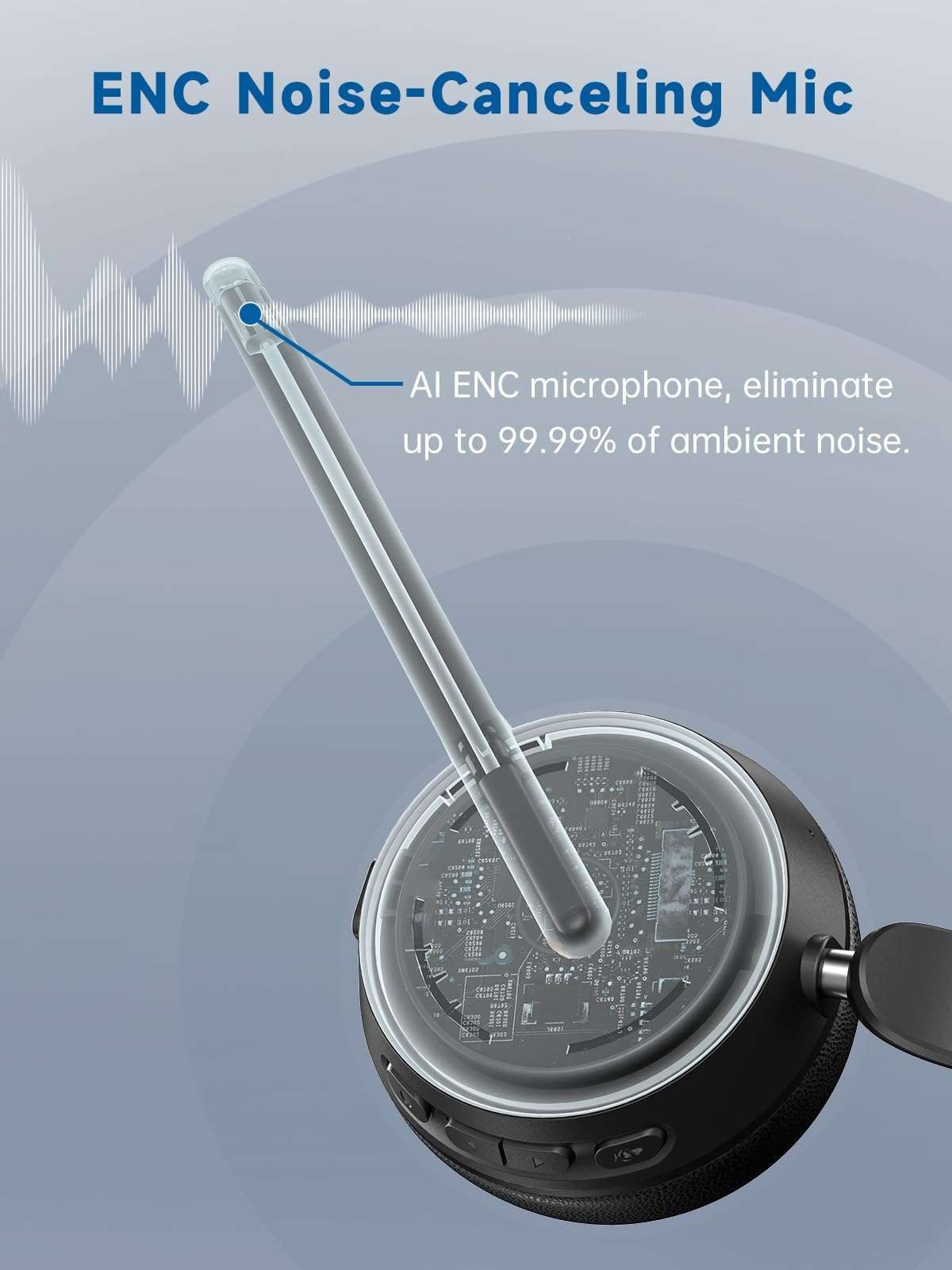 SEJJ Wireless Headset with Mic for Work, Bluetooth 5.4 Headphones with AI Noise-Canceling Mic for Clear Calls, Wireless Headsets with Mic Mute & USB A/C Dongle for PC, Computer, Laptop, Black 4