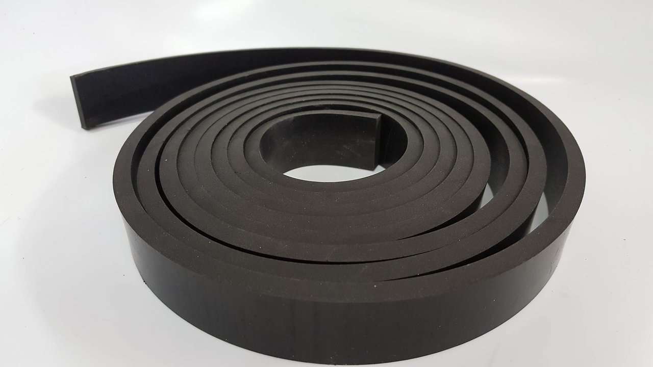.125" 1/8" Neoprene All Purpose Rubber Strip 25 Foot, 50 Foot, 100 Foot Rolls (1.5mm) – Perfect for Gaskets, Liners, Weather Stripping - Commercial Grade 60A+/-5 Med Hard 1