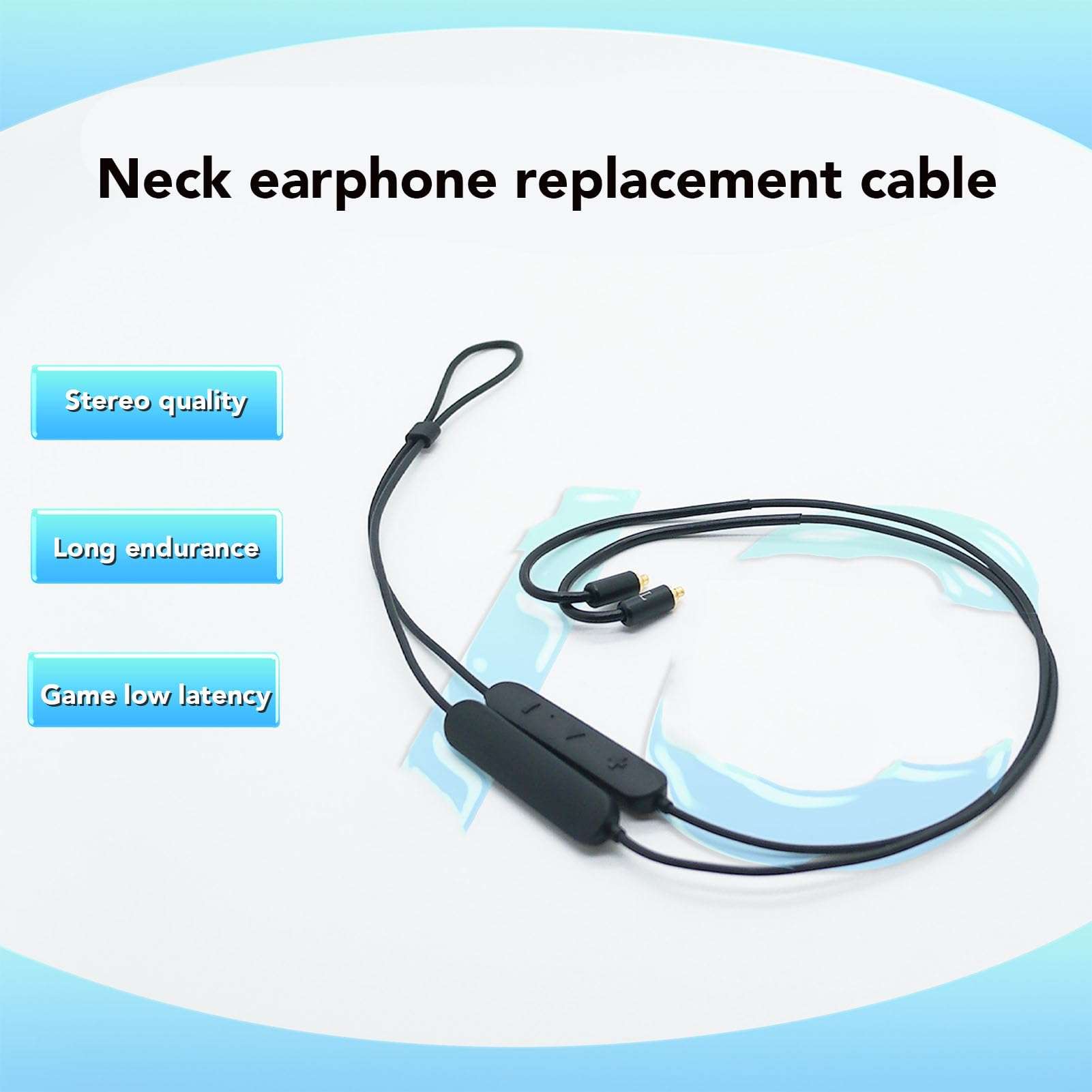 Yunseity Rechargeable Headphone Adapter Cable, BT 5.0 Cordless Upgrade for IE100 Pro, IE400 Pro, IE500 Pro Earphones with Controller and Mic for Calls, Volume, and Music Playback 4