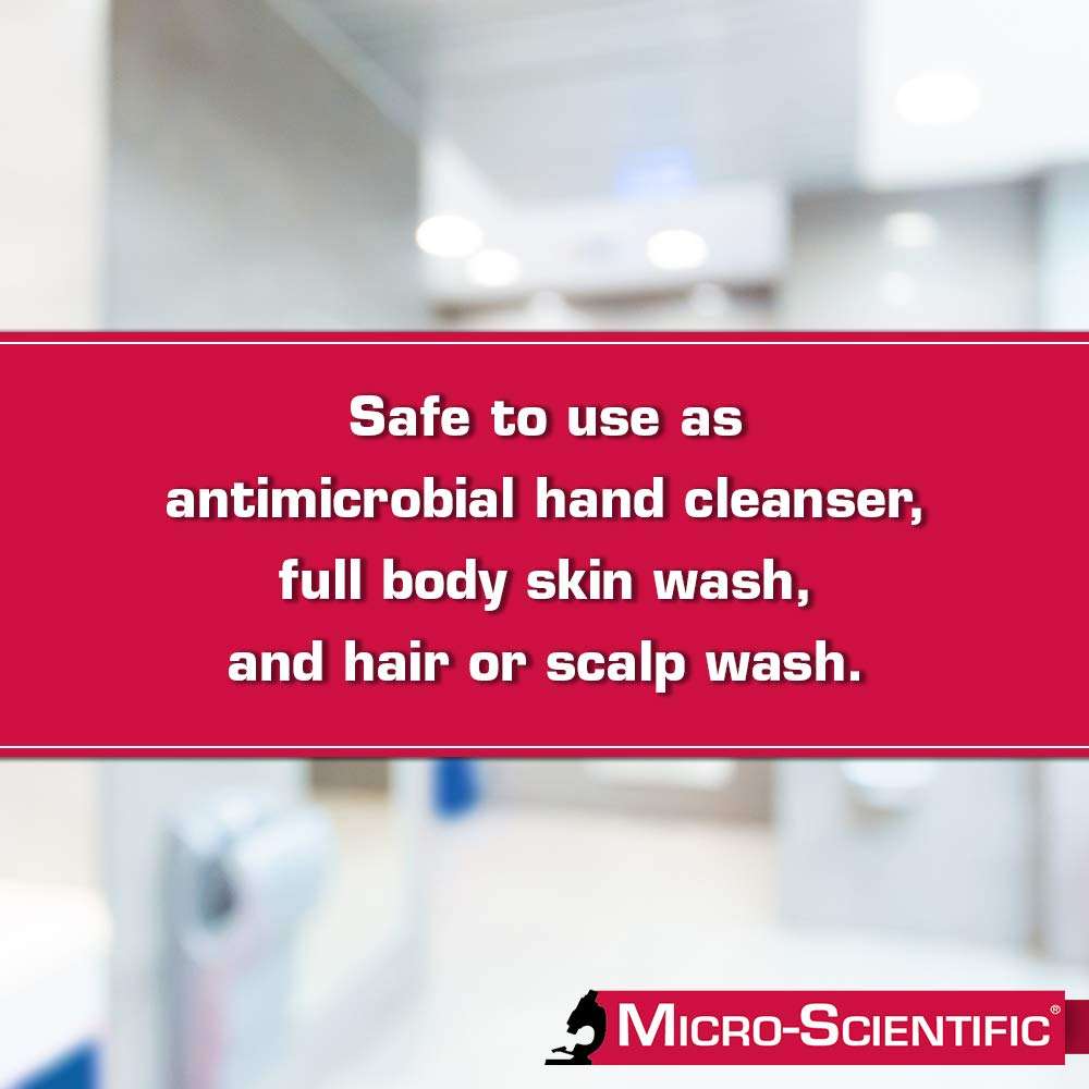Micro-Scientific Antimicrobial Opti-Scrub Liquid Skin Cleanser for Hands, Body, Skin, Scalp - Broad Spectrum, Contains Moisturizers & Skin Protectants - 18oz Pump Bottles (2 PACK)… 6