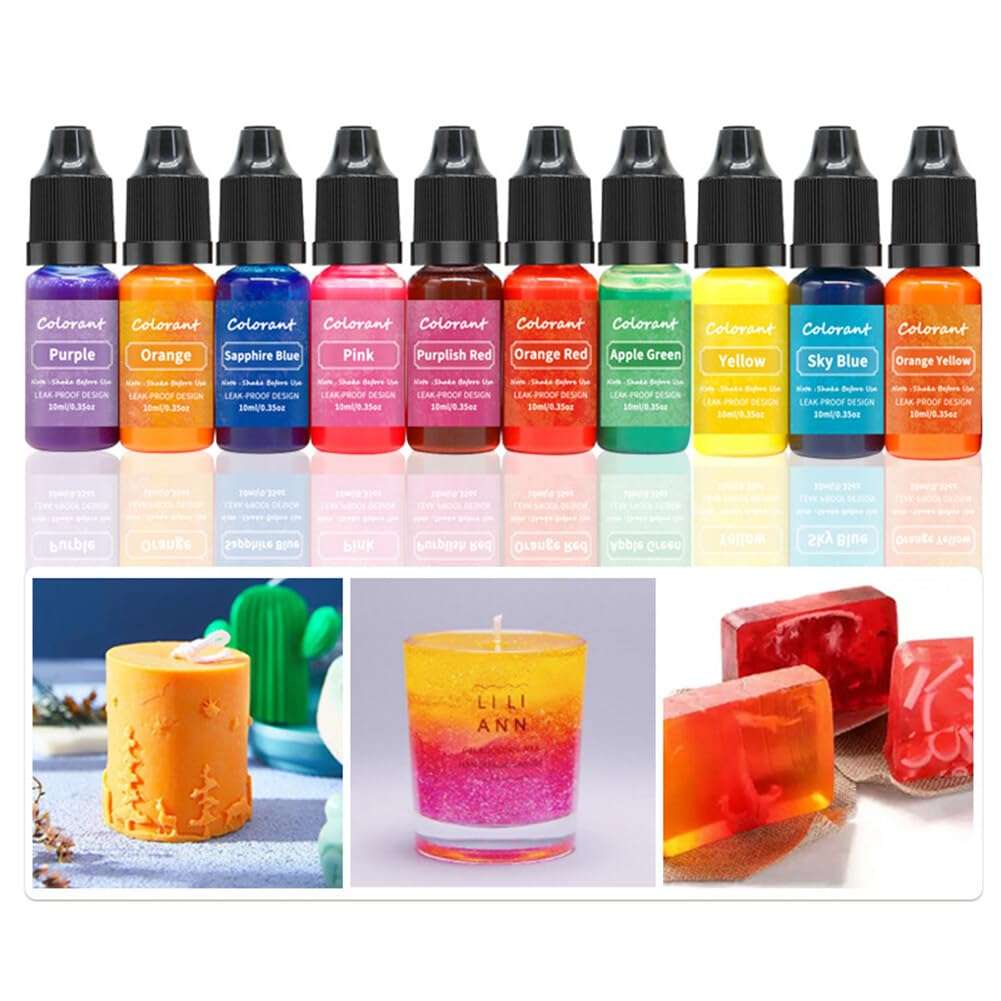 10ml Candle Dye - Liquid Color Dye for Candle Making, Safe and Natural - Liquid Candle Wax Dye for DIY Candle Coloring Making Supplies,Soy Wax, Gel Wax, Paraffin Wax (Dark Purple) 6