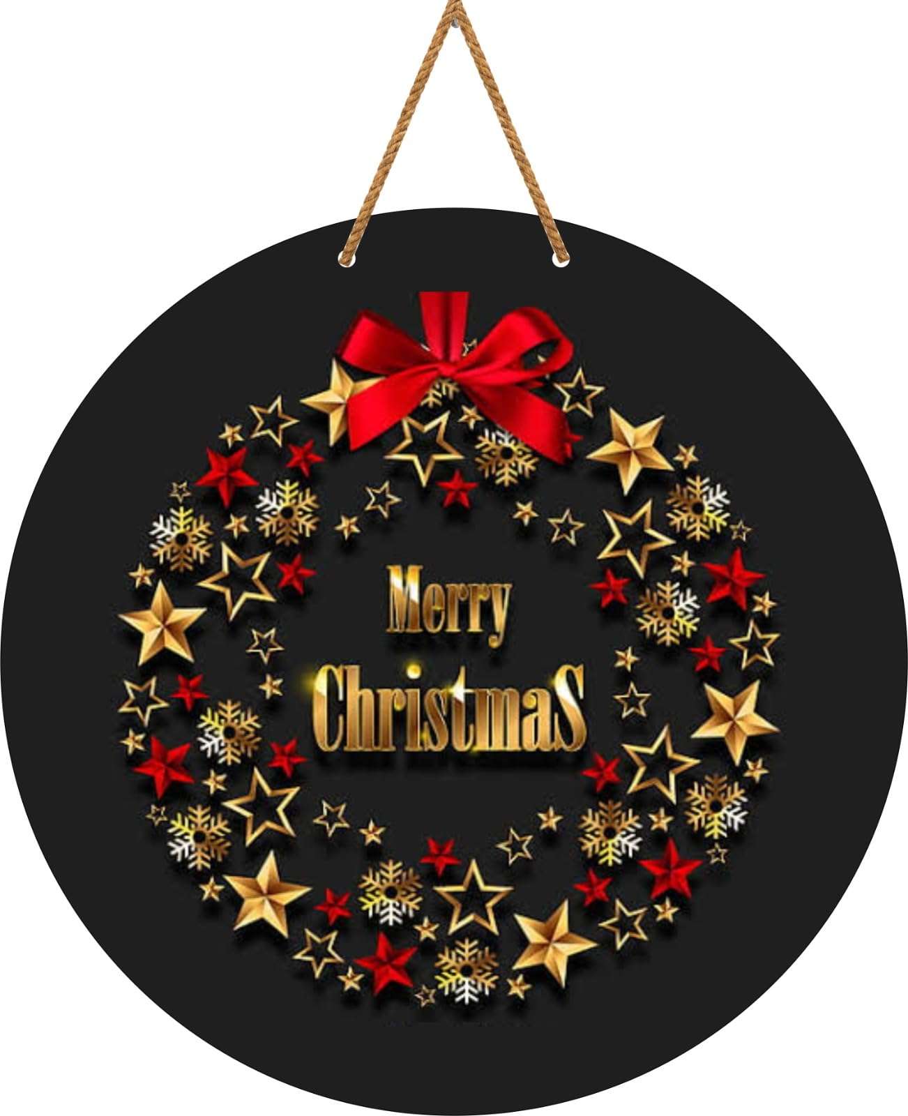 Webelkart " Merry Christmas Printed Wall Hanging/Door Hanging For Home And Christmas Decorations Items- New Year Gift Items (10 inches) (Design-5) 1