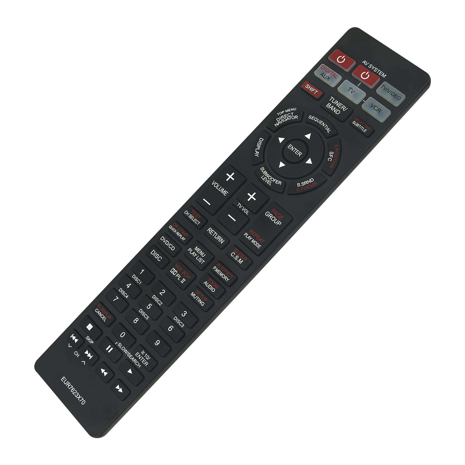 New Replace Remote EUR7623X70 Compatible with Panasonic Home Theater Surround Sound System SB-FS900 SB-FS803A SB-PC701 SB-PC703 SB-WA350 SB-WA340 SB-WA342 5