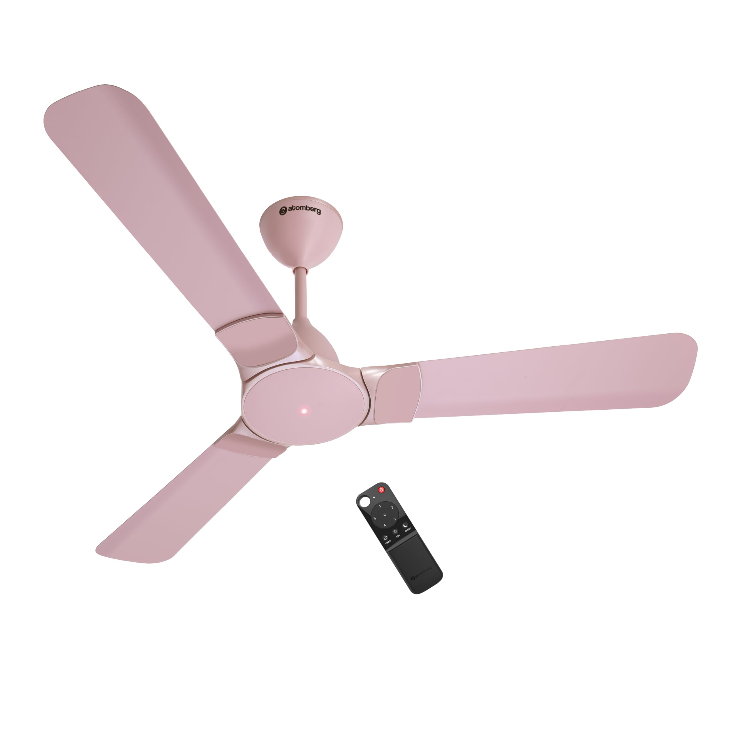 atomberg Erica Nuvo 1200mm BLDC Ceiling Fan with Remote | Award Winning Designer Fan | BEE 5 star | High Air Delivery | Low noise operation | Elegant Trims | 3 Year Warranty | Lotus Pink 1