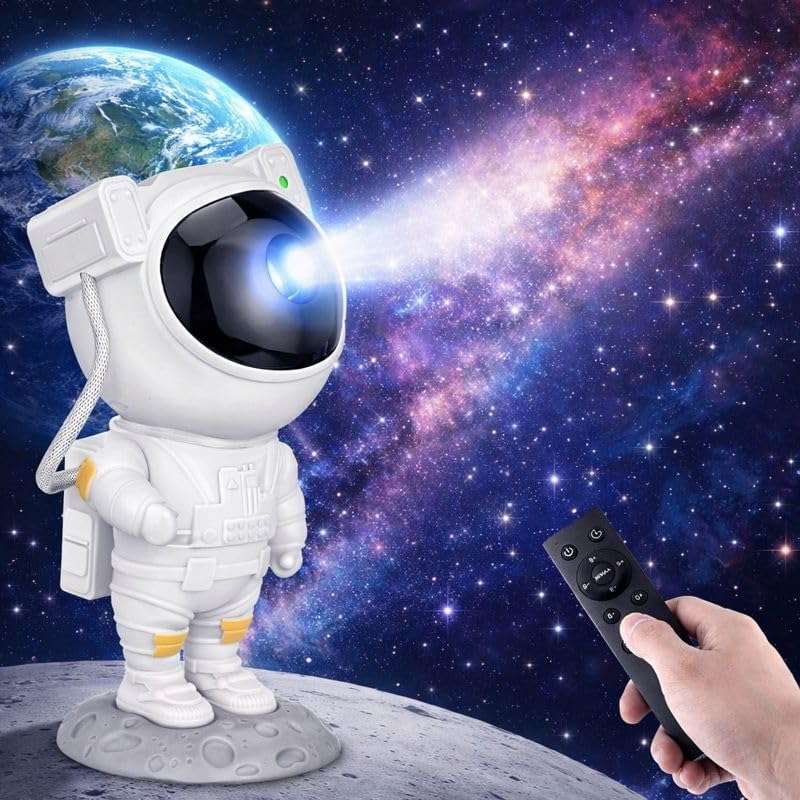 One94Store Astronaut Galaxy Projector Night Light – 360° Rotating Star Nebula Lamp with Remote, Timer & Adjustable Head for Kids Bedroom, Home Decor, Gaming Room & Party Lights 1