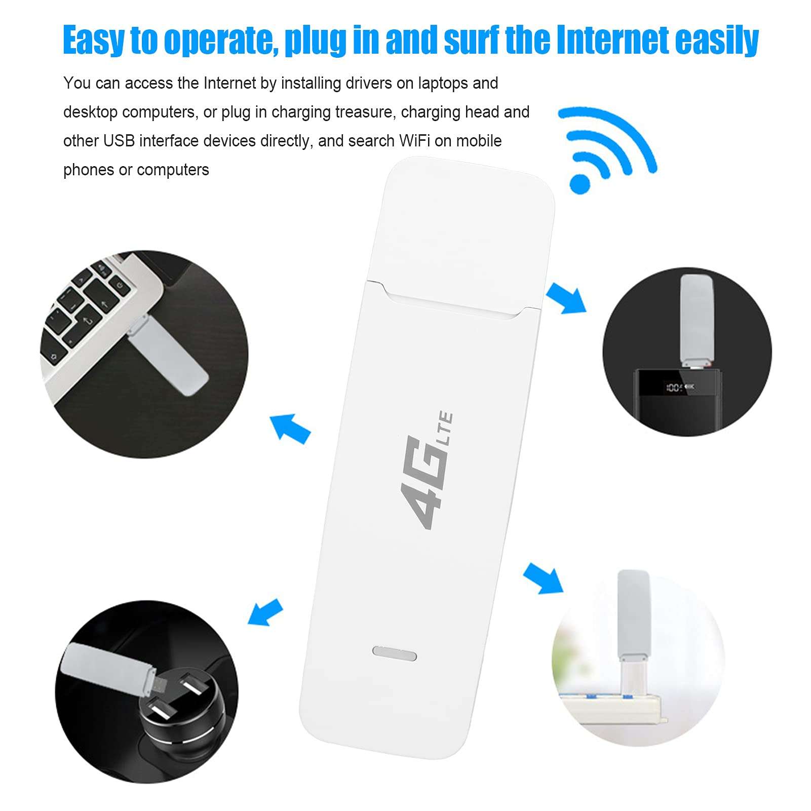 4G WiFi Hotspot Built in WPA Encryption Method Safe Internet Support 4g Network Downstream Speed 150mbps, Up Stream Rate 50mbps(UF10) 6