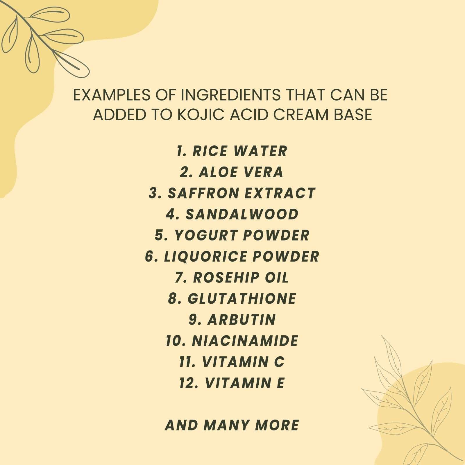 Soapy Twist Kojic Acid Cream base (300 grams) | Do-it-yourself Cream base | Paraben Free | Enriched with Oats Oil and Sesame Oil 6