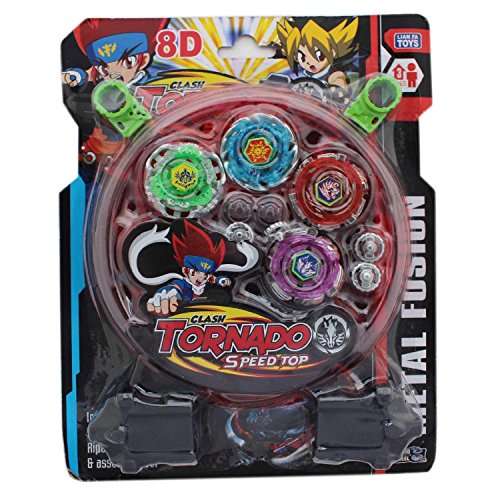 ROYALS 4 Beyblade, 2 Ripchord Launcher and Battlefield Set (Random Color) 1