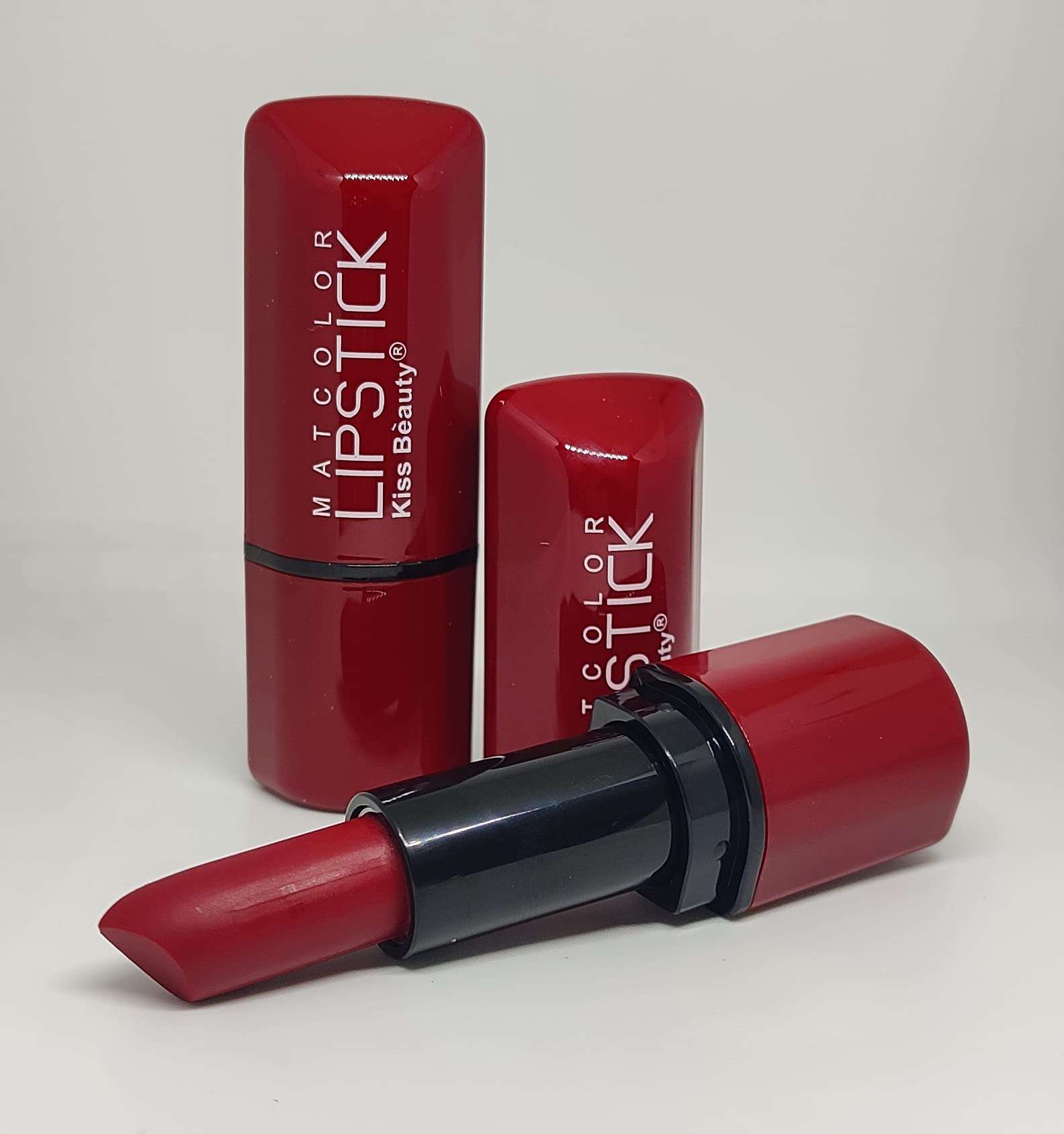 Kiss Beauty Mike Hot and Soft Matte Lipstick Intense Color Long Lasting Smudge Proof Water Proof, Keeps Lips Moisturized. Vegan & Cruelty Free Lipstick for Women (Bold Red) 4