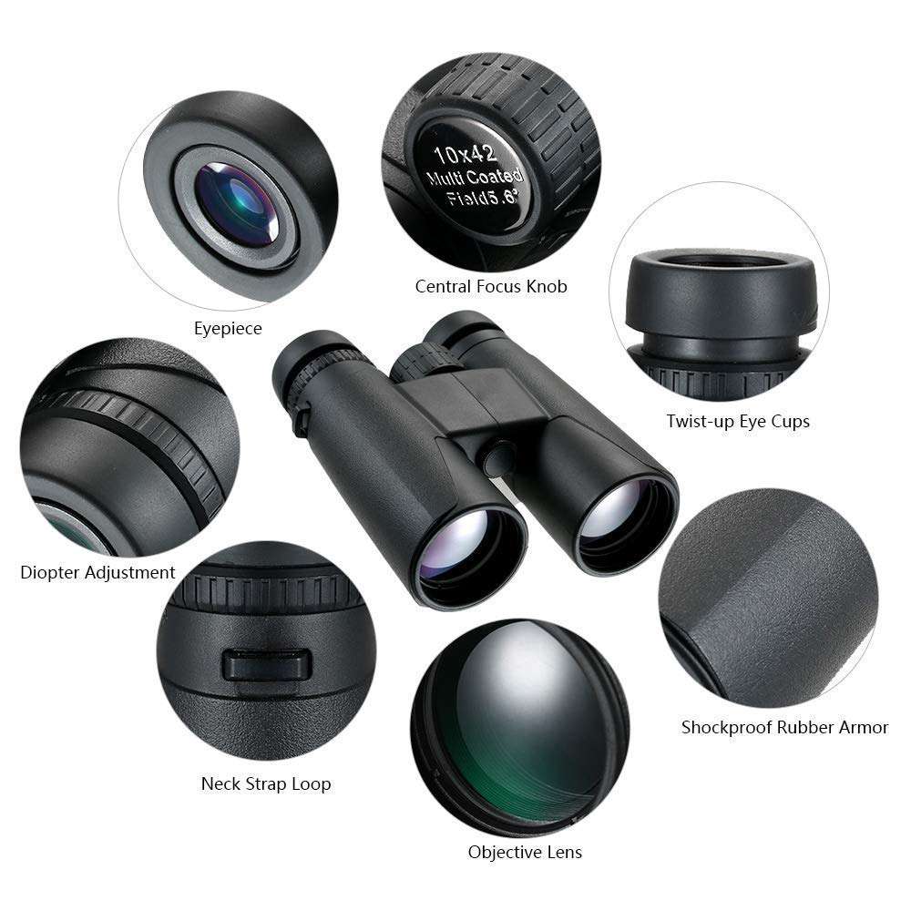 WEI-LUONG Telescope 10X42 Binocular Multicoated Optics Fogproof Binoculars Telescope Hd Powerful Binocular, Outdoor 5