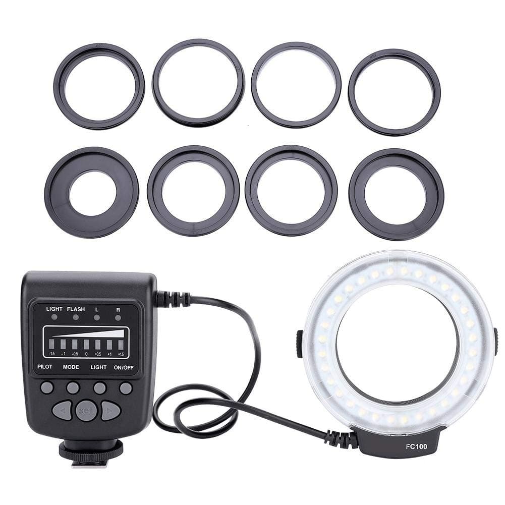 Huakii LED Ring Flash Light, Portable Universal Video Camera Fill Light Kit Photography Accessor 2