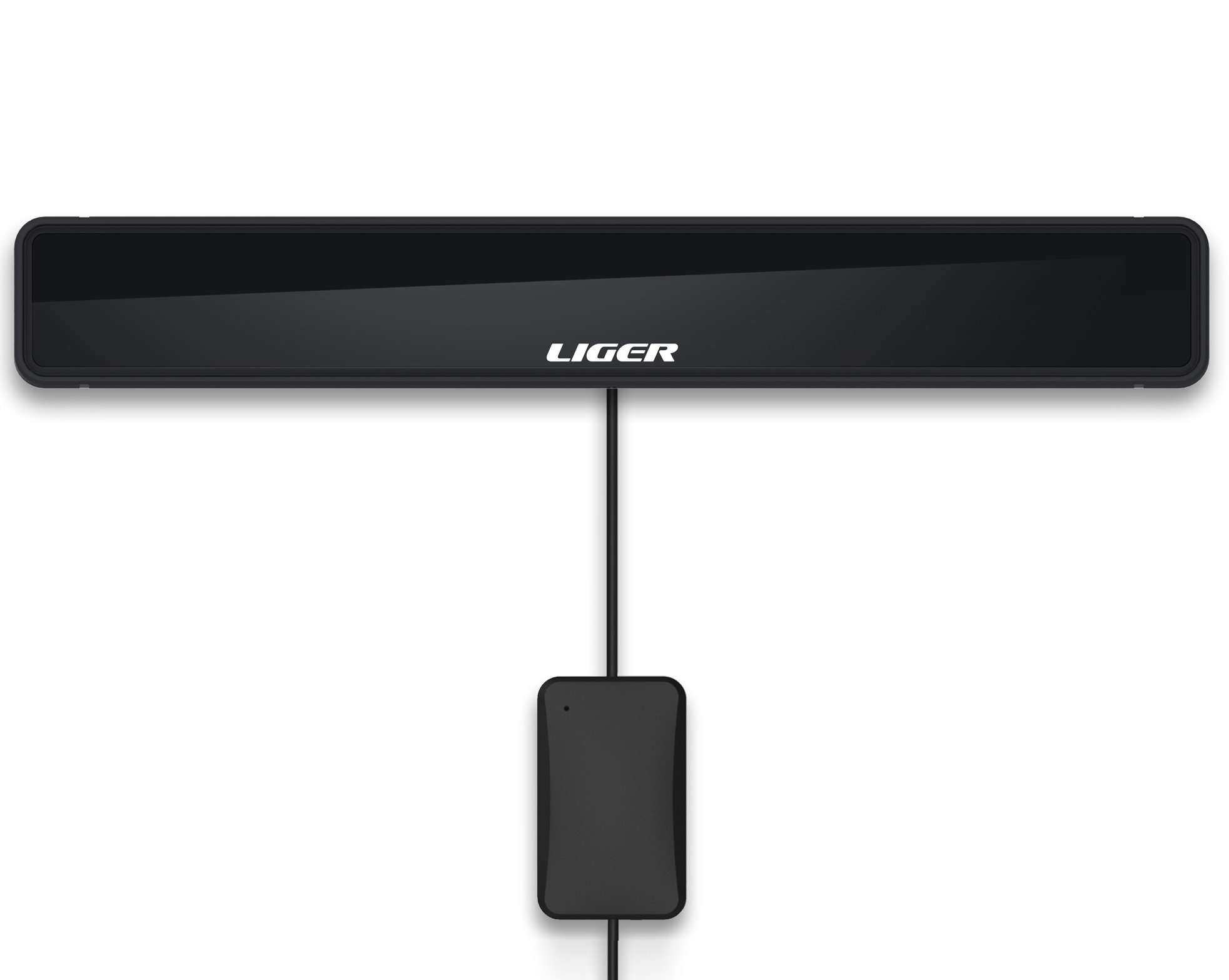 Amplified HDTV Antenna - 50 Miles Range, Liger SRIA-50 Ultra-Thin HDTV Antenna with Built In Amplifier Signal Booster with Built-In Stand for the Highest Performance and the Longest Reception Range 1
