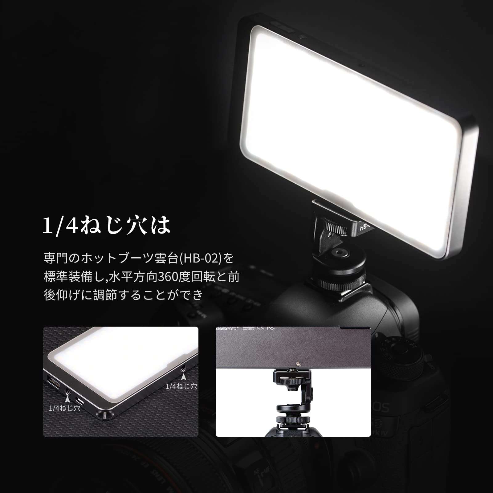 SUNWAYFOTO FL-120 LED Studio Video Light Kit for Camera Video Photography 3000-5500k Bi-Color Portable Panel 6
