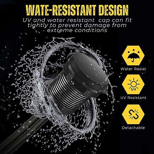 TNP USB HDMI Flush Mount Cable - Dashboard Panel Dash Mount USB + HDMI Port Socket Jack Plug Water Resistant Connector Extension Wire Cord for Car Truck Trailer Boat Motorcycle & More (1.8M / 6FT) 3