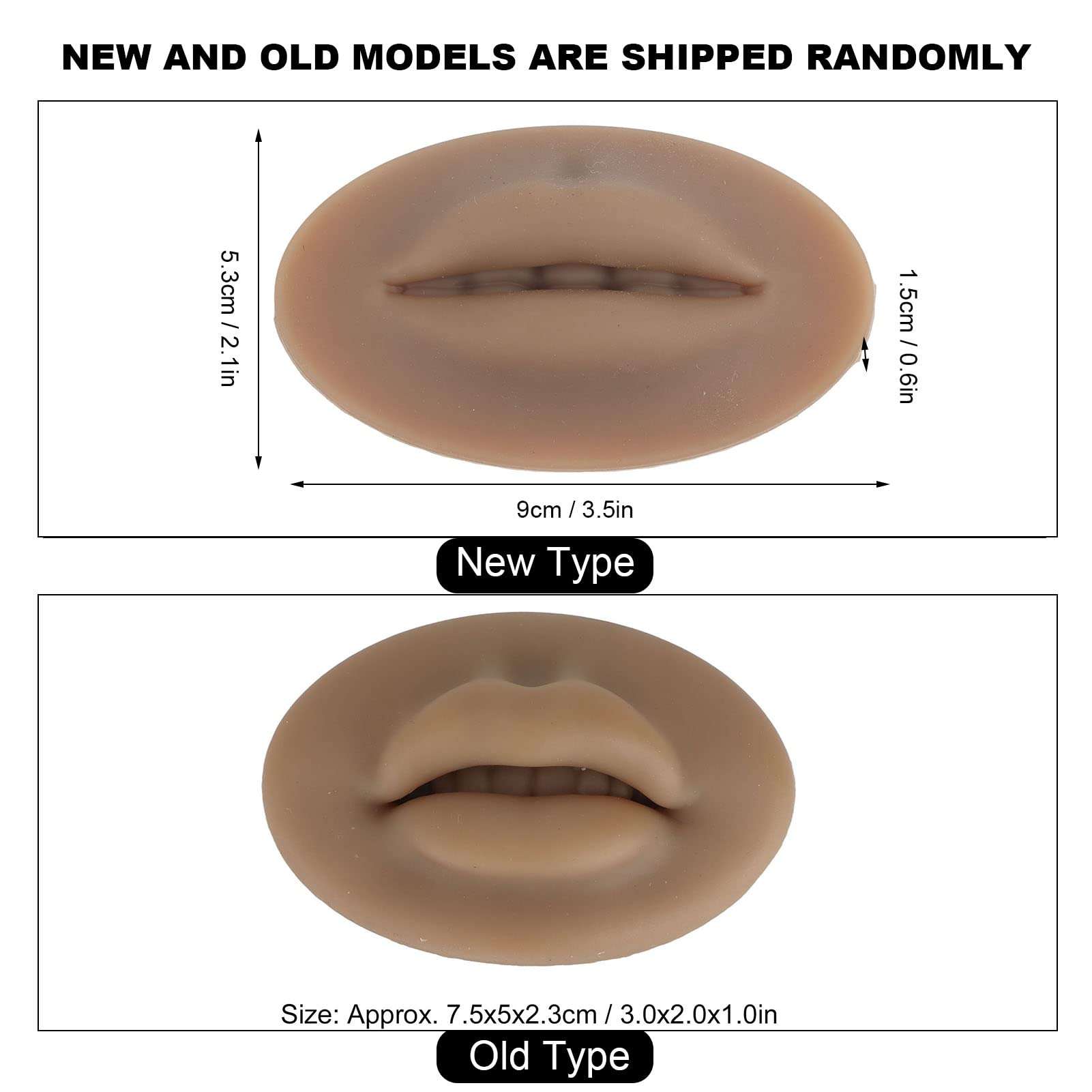 ZJchao Silicone Fake for Lips, 3d Lips Practice Semi Permanent Skin Fake Lips Fake Skin Lips Open Mouth Silicone Lips Model Microblading Practice Skin for Training Lips Makeup 4