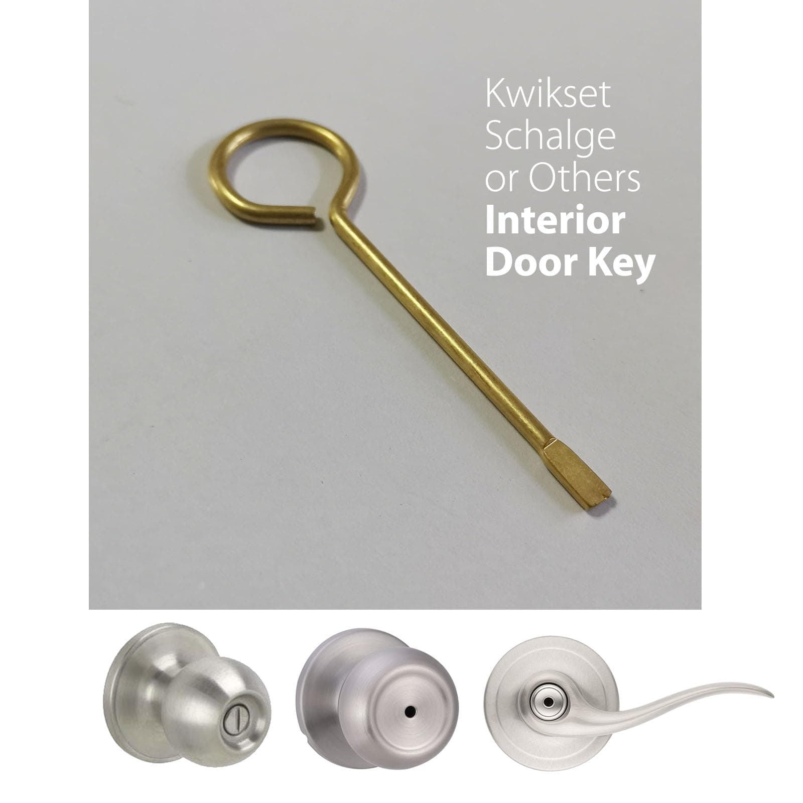Interior Bedroom/Bathroom Emergency Key, Key Pin for Interior Privacy Door Knob Lever Compatible - 12 Pack 2