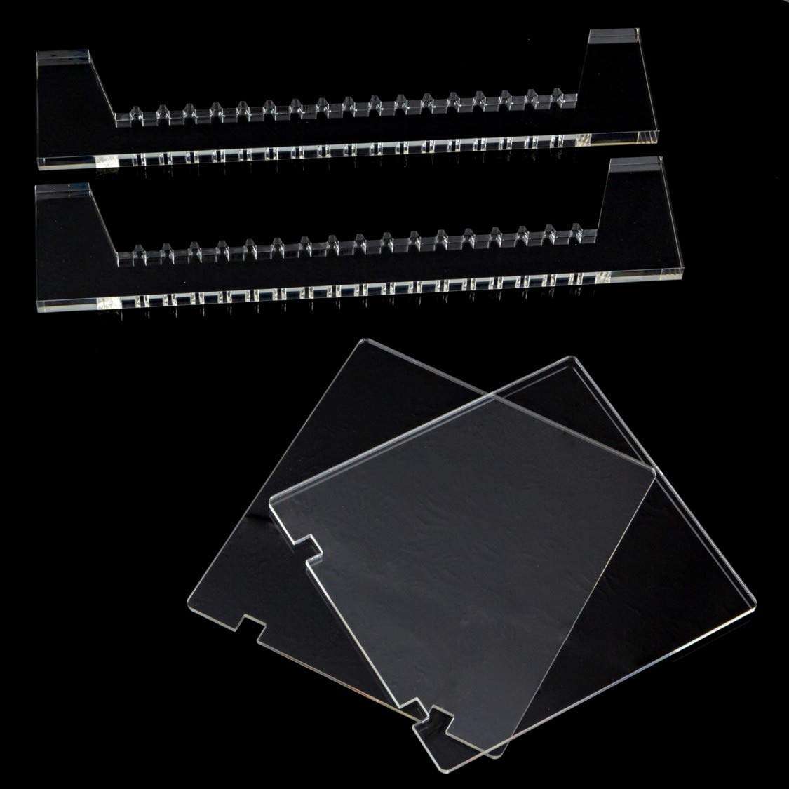 Record-Happy Vinyl Record Holder Acrylic Stand - Premium Crystal Clear LP Rack holds up to 30 Album Lp's Functional Rack Design Perfect for 12” or 7” Singles 6