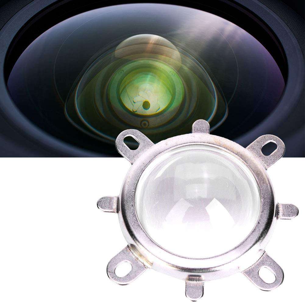 AILOOCEDI LED Lens Optical Glass, 44mm Optical Glass Lens 50mm Reflector Cup Bracket for LED, Easy Installation, Light Transmittance (Lighting Angle 60°) 4