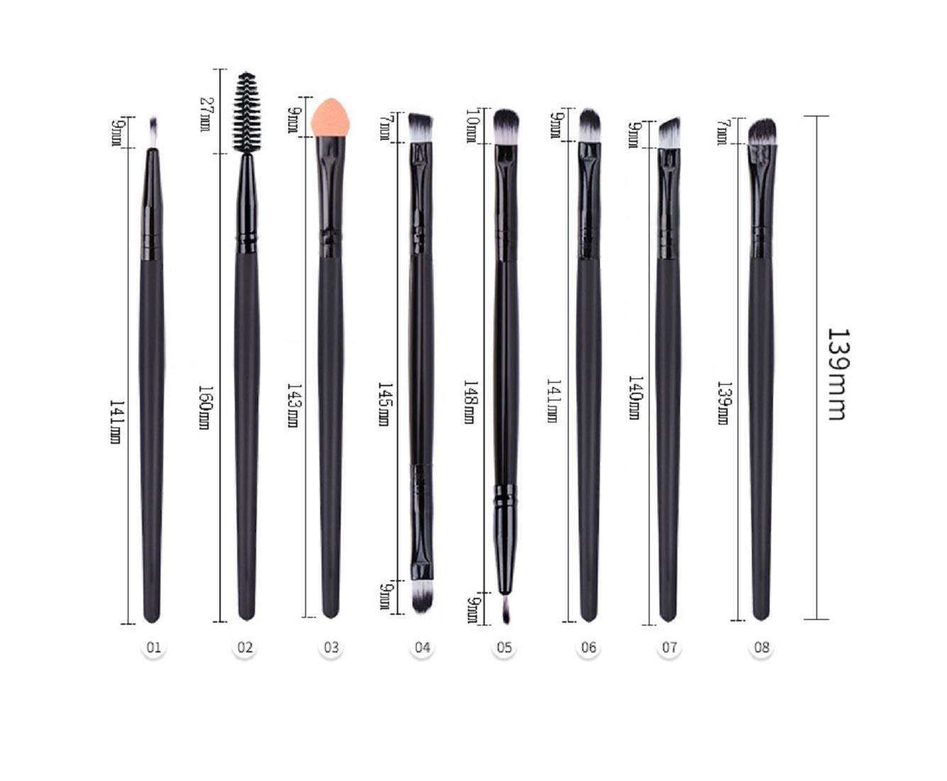 Digital Shoppy Makeup Brushes Set Eye Shadow Foundation Powder Eyeliner Eyelash Lip Make Up Brush Cosmetic Beauty Tool Kit - 15 Pieces Set (BLACK-GOLD) 4