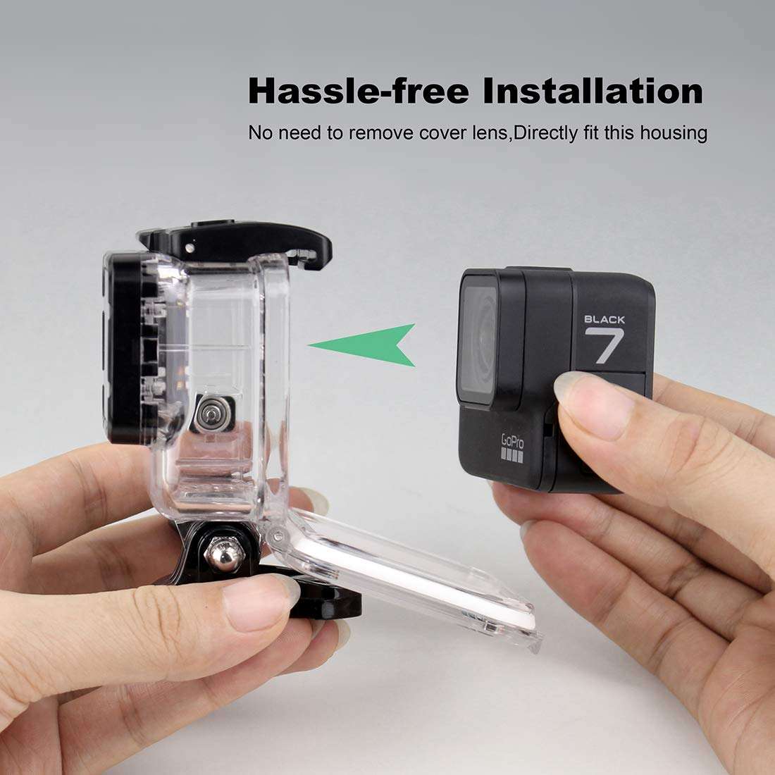 GEPULY Waterproof Case for GoPro Hero 2018/7/6/5 Black - 45M Underwater Protective Dive Housing Shell for Go Pro Hero7 Hero6 Hero5 Camera with Tripod Bracket Accessories 2