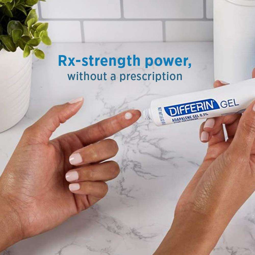 Differin Adapalene Prescription Strength Retinoid Gel 0.1% Acne Treatment (Up to 90 Day Supply), 45 Gram 5