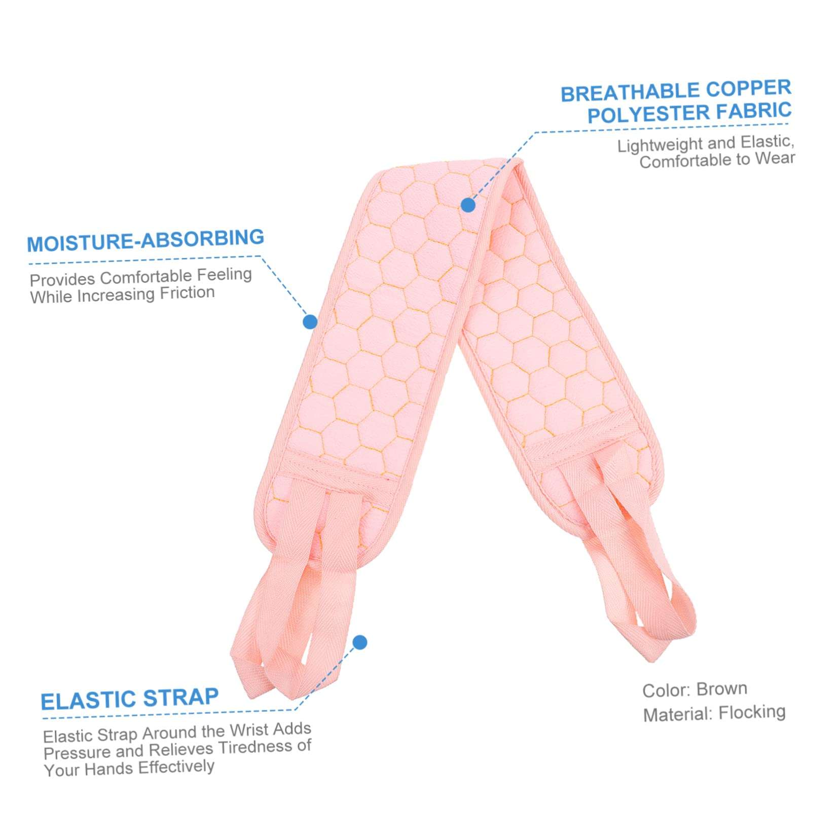 KESYOO 1 Set 3pcs Glove Pull Scrub Towel Shower Skin Exfoliator Gloves Exfoliating Back Scrubber Tan Body Scrub Gloves Back Strip Bath Towel Take a Bath Sponge Bath Artifact 6