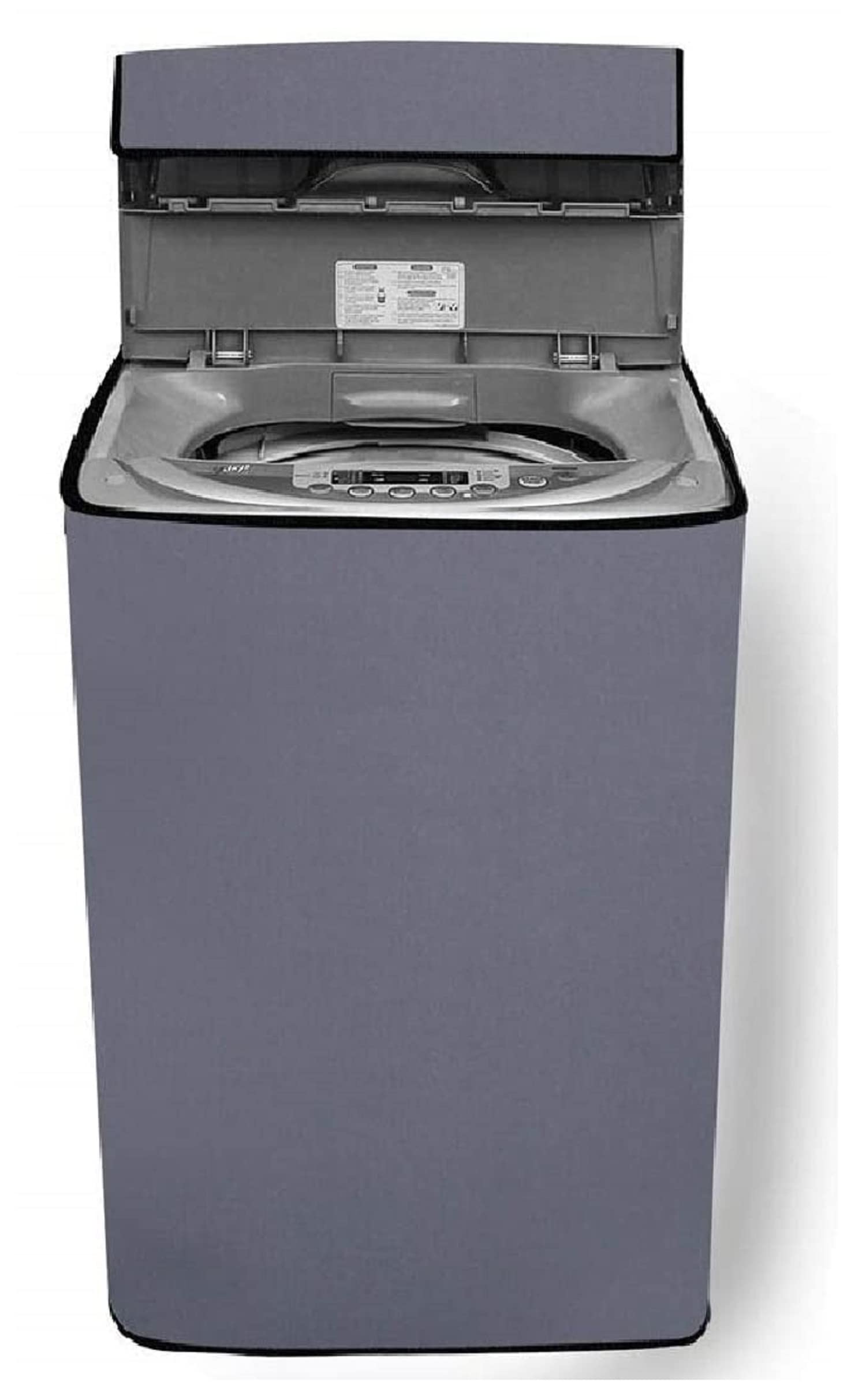 Anush Marino Waterproof & Dustproof PVC Top Loading Full Zip Clouser Washing Machine Cover for WHIRLPOOL-6KG-WHITEMAGIC Royal GENX Fully-Automatic Washing Machine with Solid Grey Colour 3