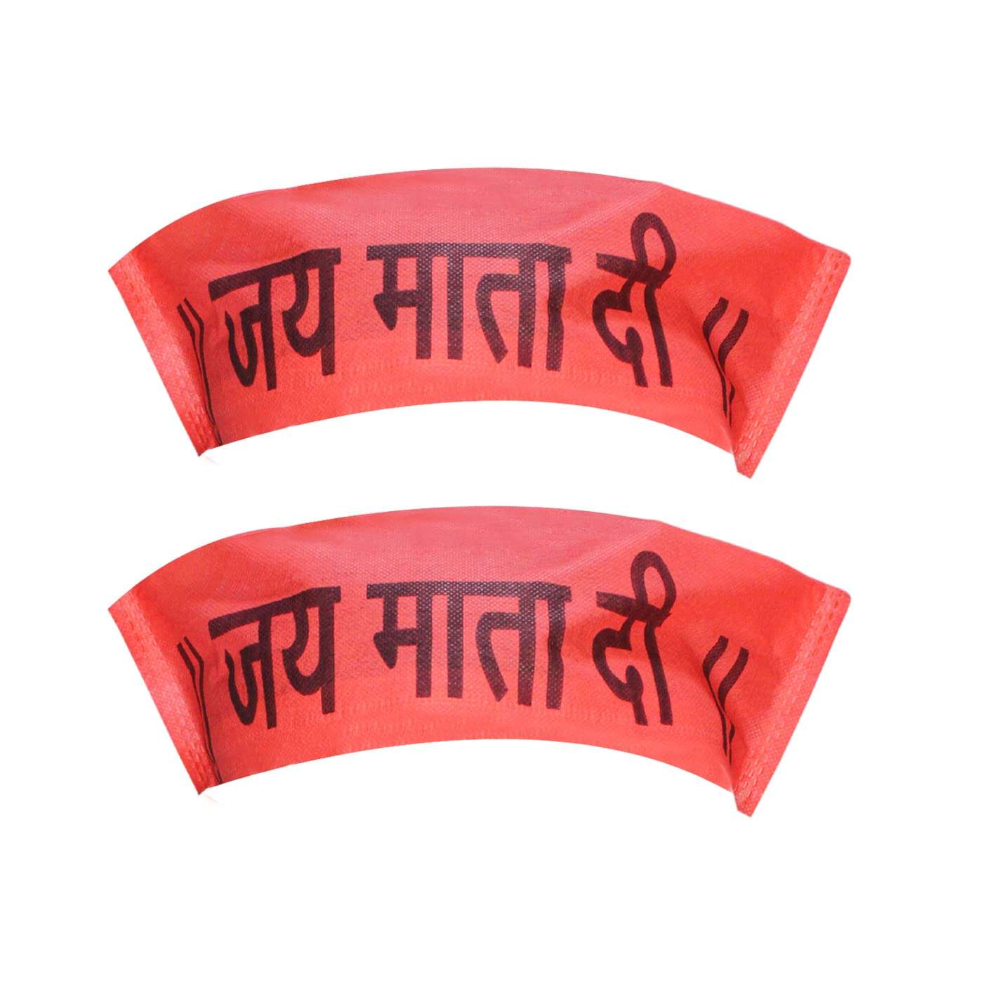 KYNA Traditional Red Colour Mata Ji Cloth Cap Kanjank Pujan Topi For Home And Temple Use (Set Of 2)