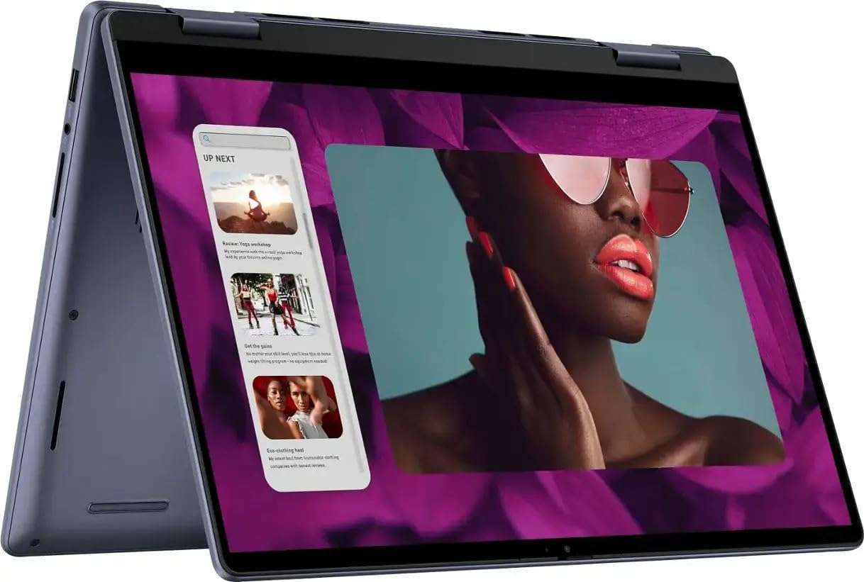 Dell 2026 Inspiron 14 7445 2-in-1 Business Laptop, 14.0" Touchscreen IPS FHD+ Display (AMD Ryzen 5 8640HS, 32GB DDR5, 2TB SSD, AI Copilot, Backlit KYB, Fingerprint, WiFi 6E, BT 5.3, Win 11 Home) 3