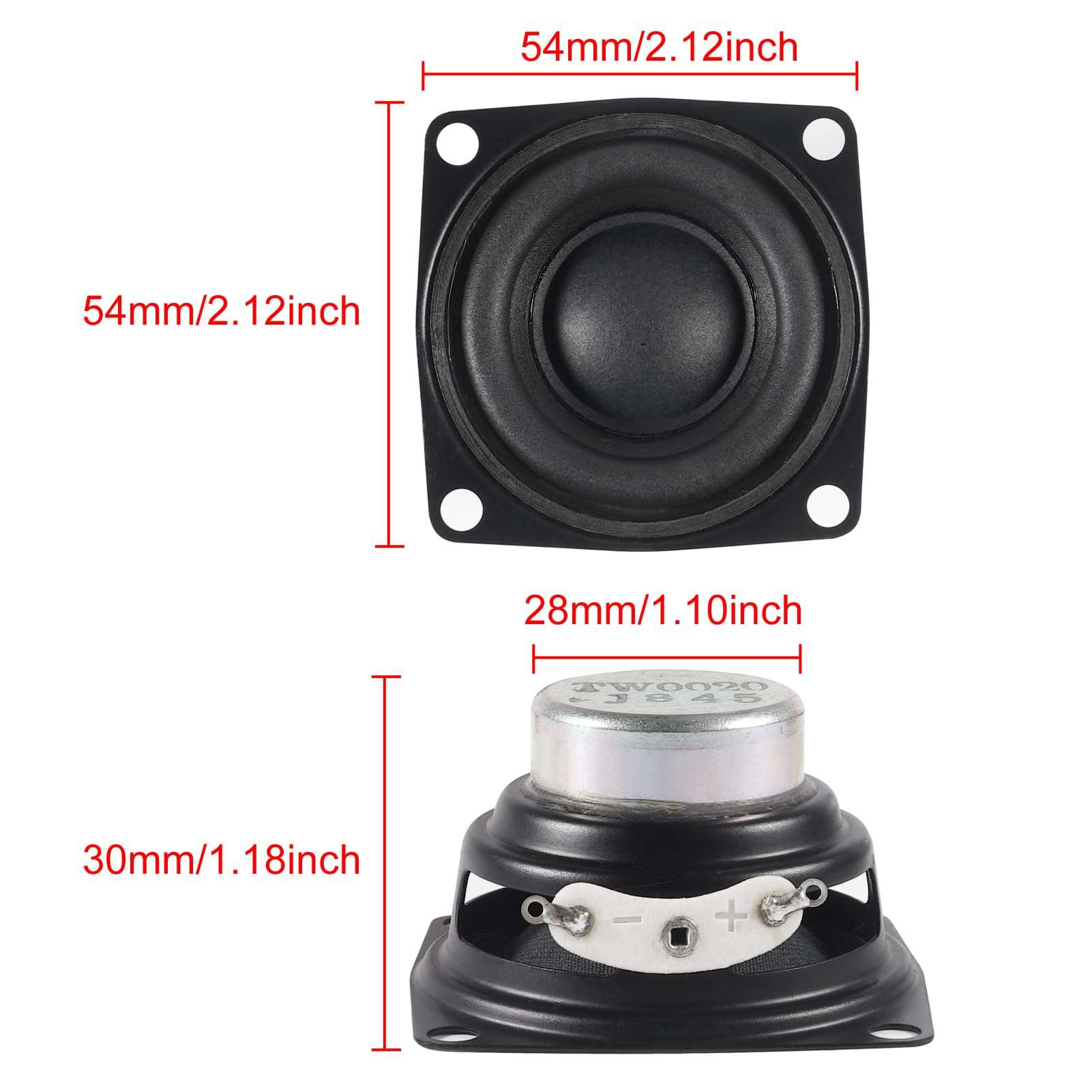 DWEII 2Pcs 2" 2inch 4Ohm 10W Full Range Audio Speaker Stereo Woofer Loudspeaker for Arduino 2inch 4Ohm 10W Full Range Audio Speaker Stereo Woofer Loudspeaker 3