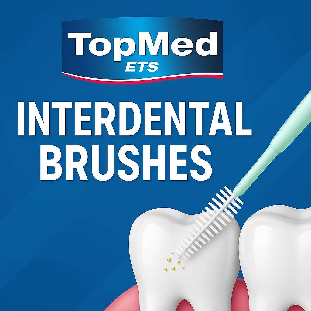 TOPMED ETS Oral Care Dental Brush Teeth Pick Plastic Teeth Floss Toothpick, Interdental Brush (300 Count 1 Box) 6