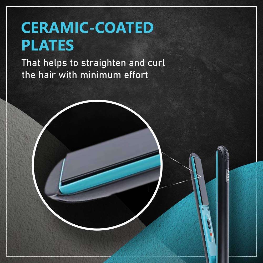 Wahl India Hair Straightener and Curl Comes with Ceramic Floating Long Plates (Black) 4
