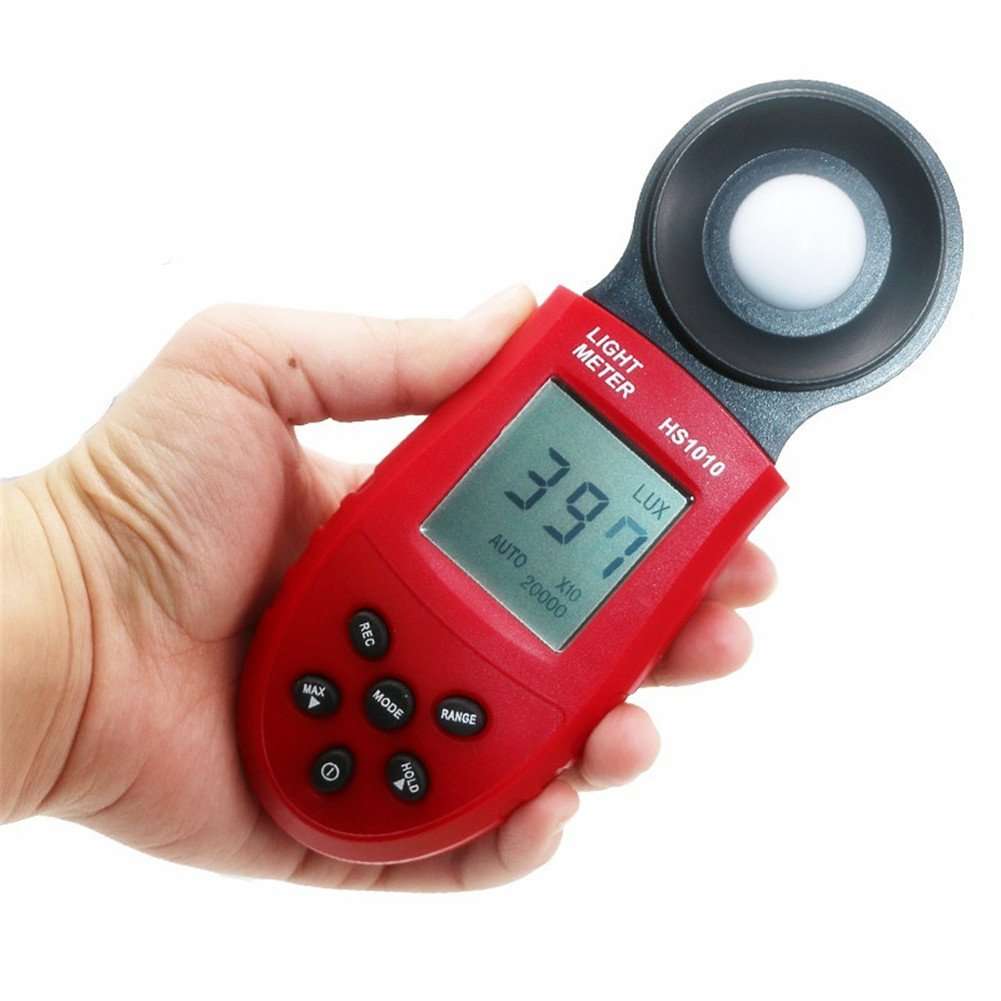 GS Portable HS1010 Light Meter Lux/FC Measure Tester 200,000 Lux Digital LCD Backlight Luxmeter Photometer Tester 3