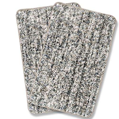 IM FAB®Microfiber (Space) Solid Color Door Mat, Bathroom Rug Floor Mats, Water Absorbent Anti Skid Kitchen Floor Mat ,(40 X 60 Centimeter) Pack of 2 Piece-Grey 1