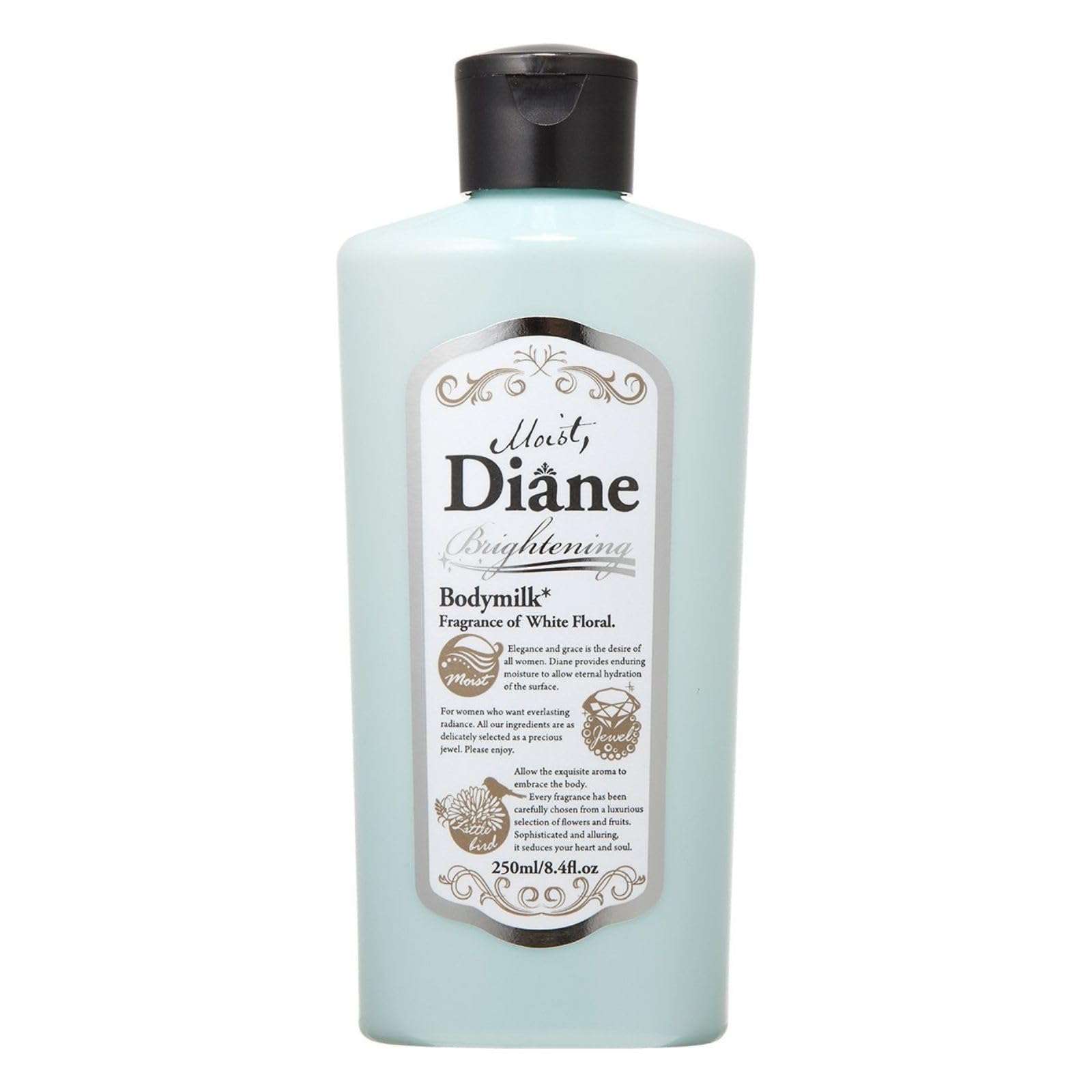 Moist Diane Bodymilk Fragrance of White Floral Body Milk for Unisex, 8.4 Ounce 1