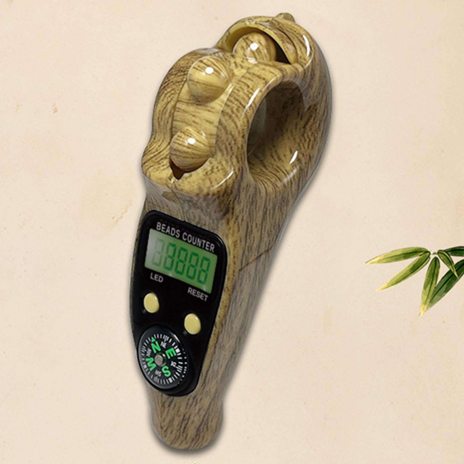 DNCG Prayer Beads Counter, Digital Row Counter, Handheld Number Click Counter with Compass, Prayer Beads Finger Tally Counter, Rotating Digital Tasbeeh Prayer Beads Tally Counter, 1PC 5