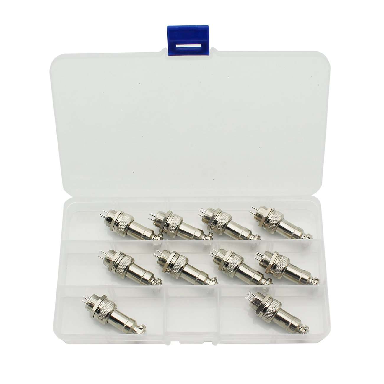 Raogoodcx 10Pcs 3 Pin Aviation Connector Male Female Plug Metal GX12 Panel Connector Socket Plug 6