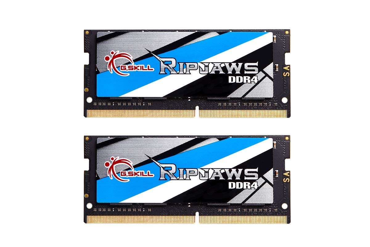 G.SKILL Ripjaws DDR4 SO-DIMM Series DDR4 RAM 16GB (2x8GB) 2666MT/s CL19-19-19-43 1.20V Unbuffered Non-ECC Notebook/Laptop Memory SO-DIMM (F4-2666C19D-16GRS) 1